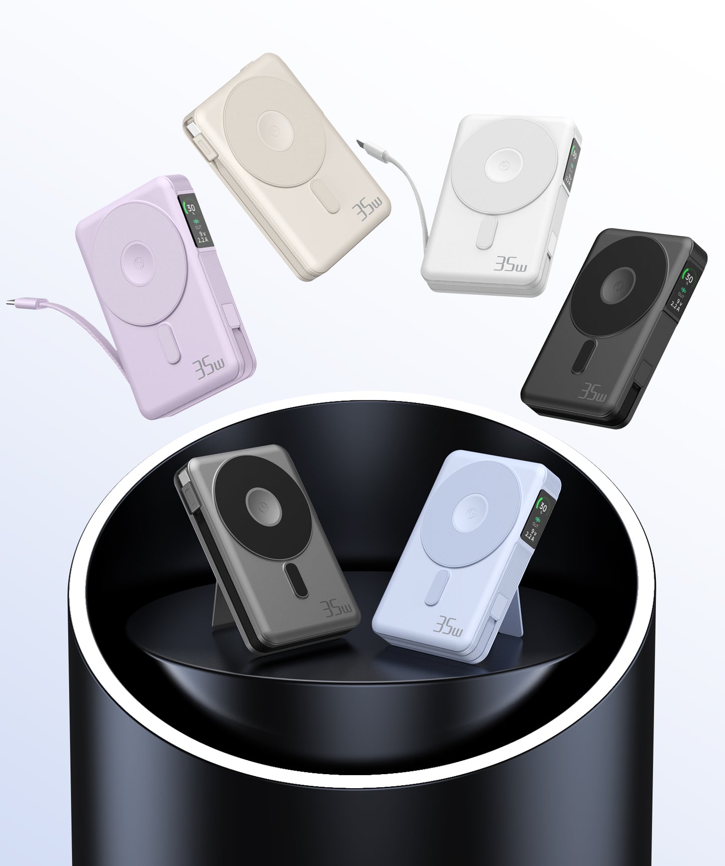Magnetic TFT Screen 10000Mah fast charging power bank