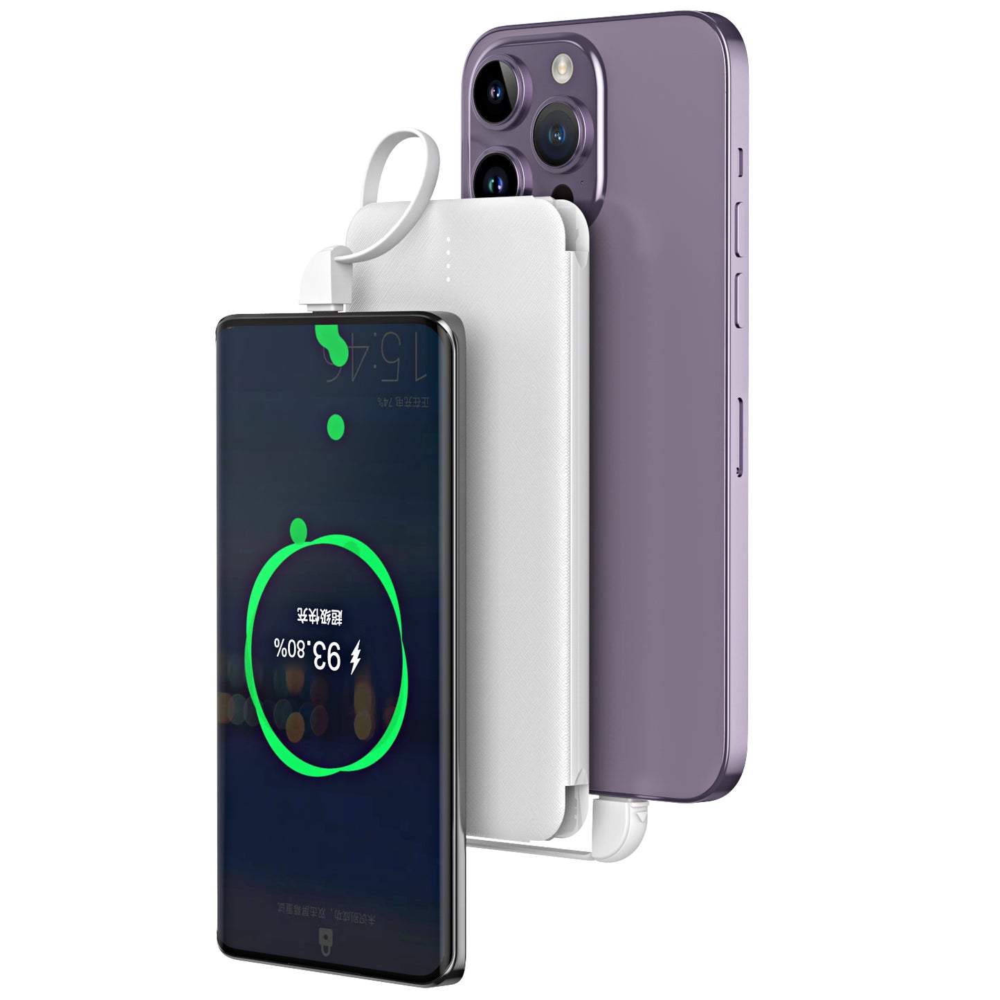 Portable Charger 20watts Power Bank 5000mAh Built-in Cables with LED Display
