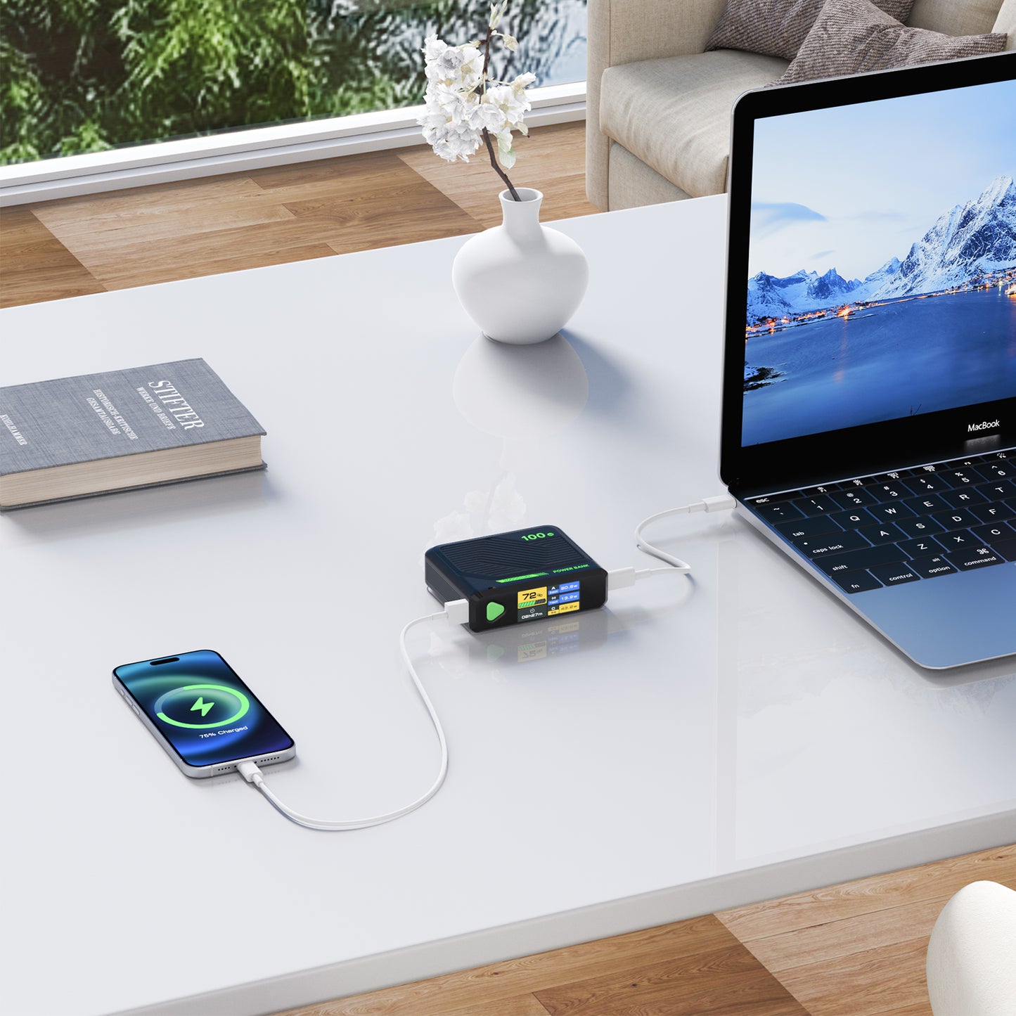 20000mAh 100W fast charging power bank