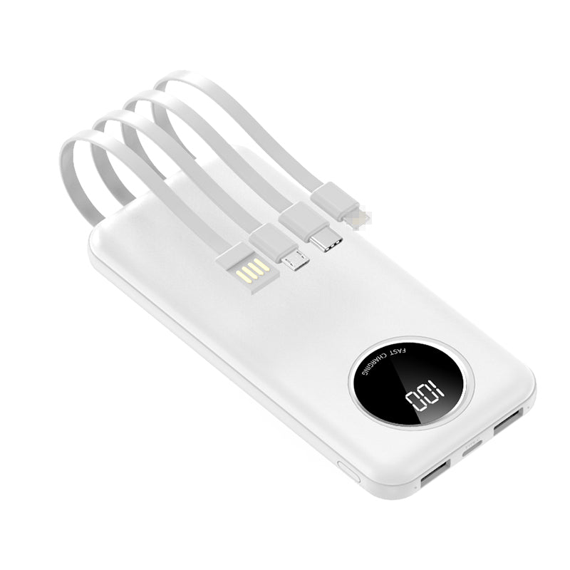 Hot Sale Built In Cable Portable Charger Fast Charging 10000Mah Power Bank
