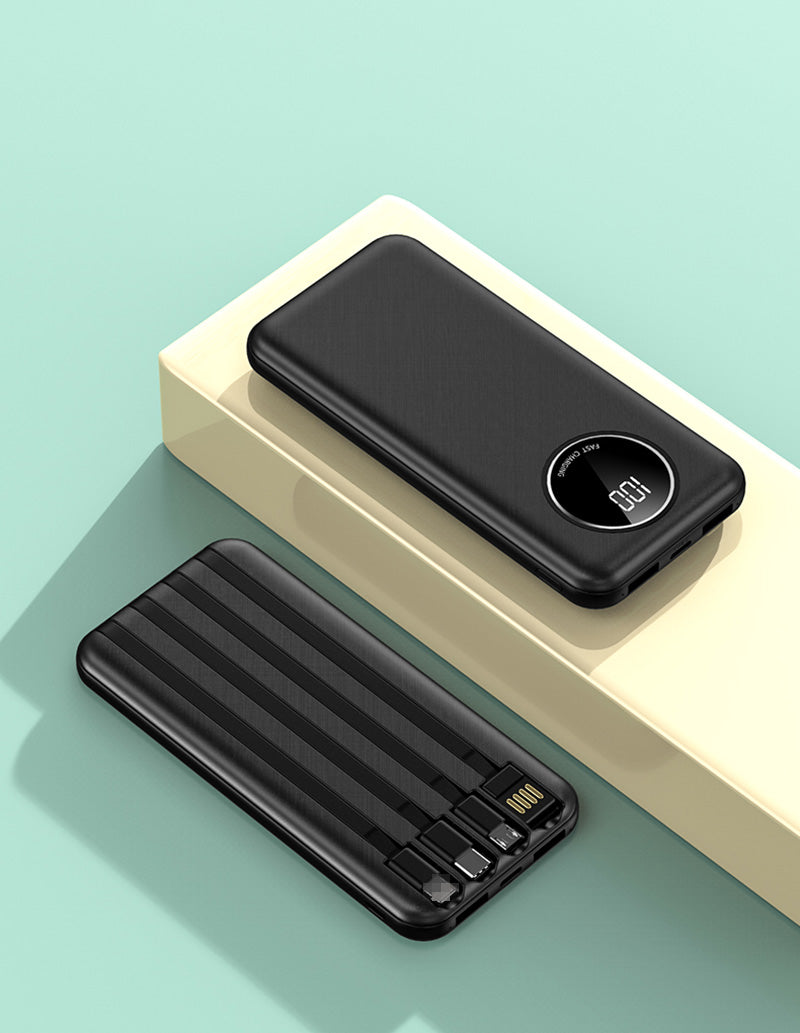 Hot Sale Built In Cable Portable Charger Fast Charging 10000Mah Power Bank