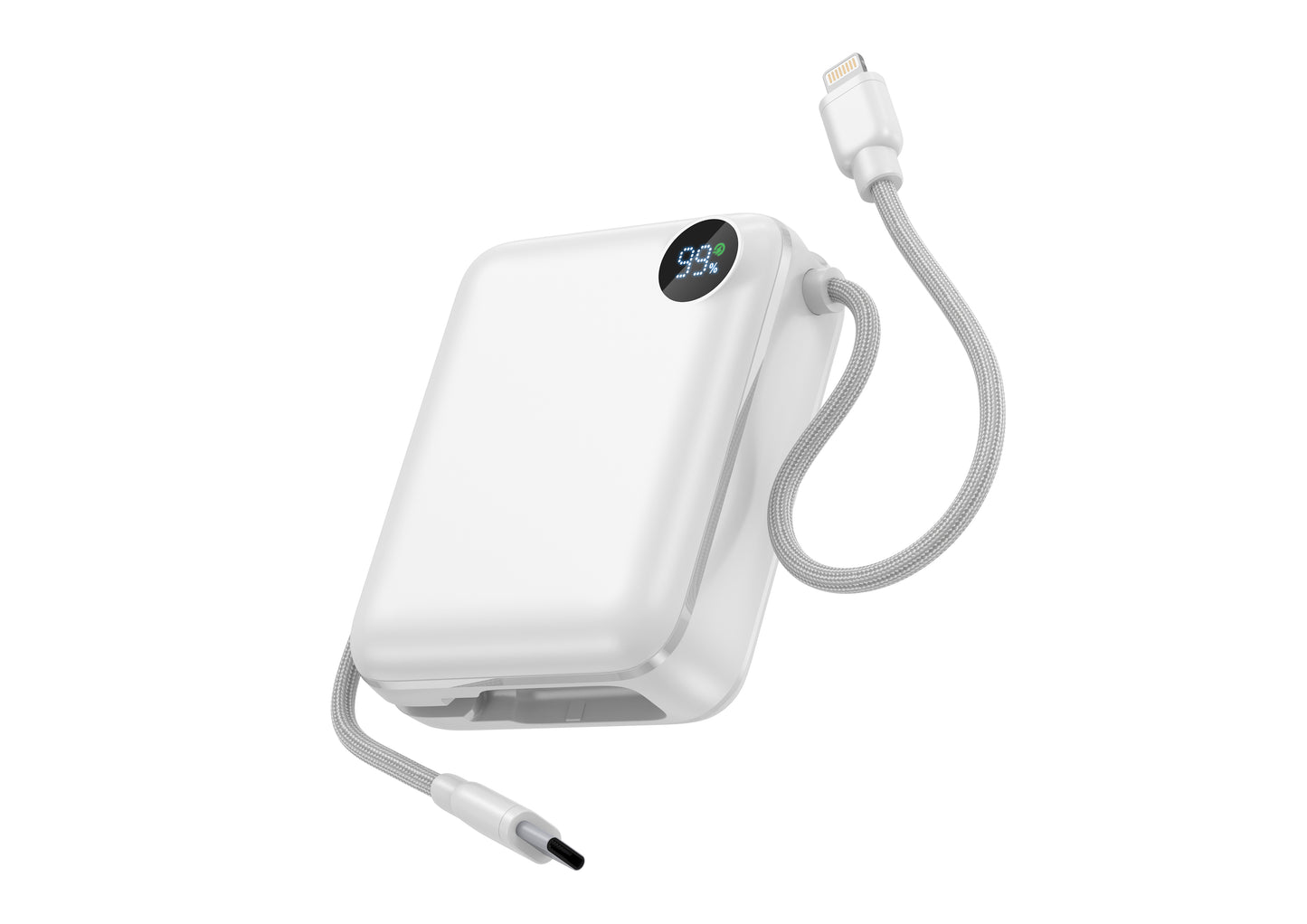 10000mAh built-in dual cables fast charging power bank