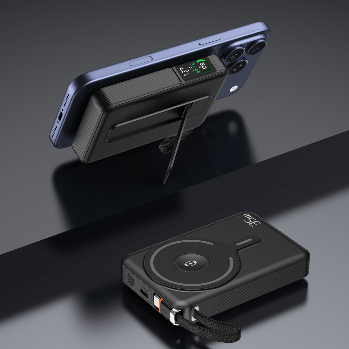 Magnetic TFT Screen 10000Mah fast charging power bank