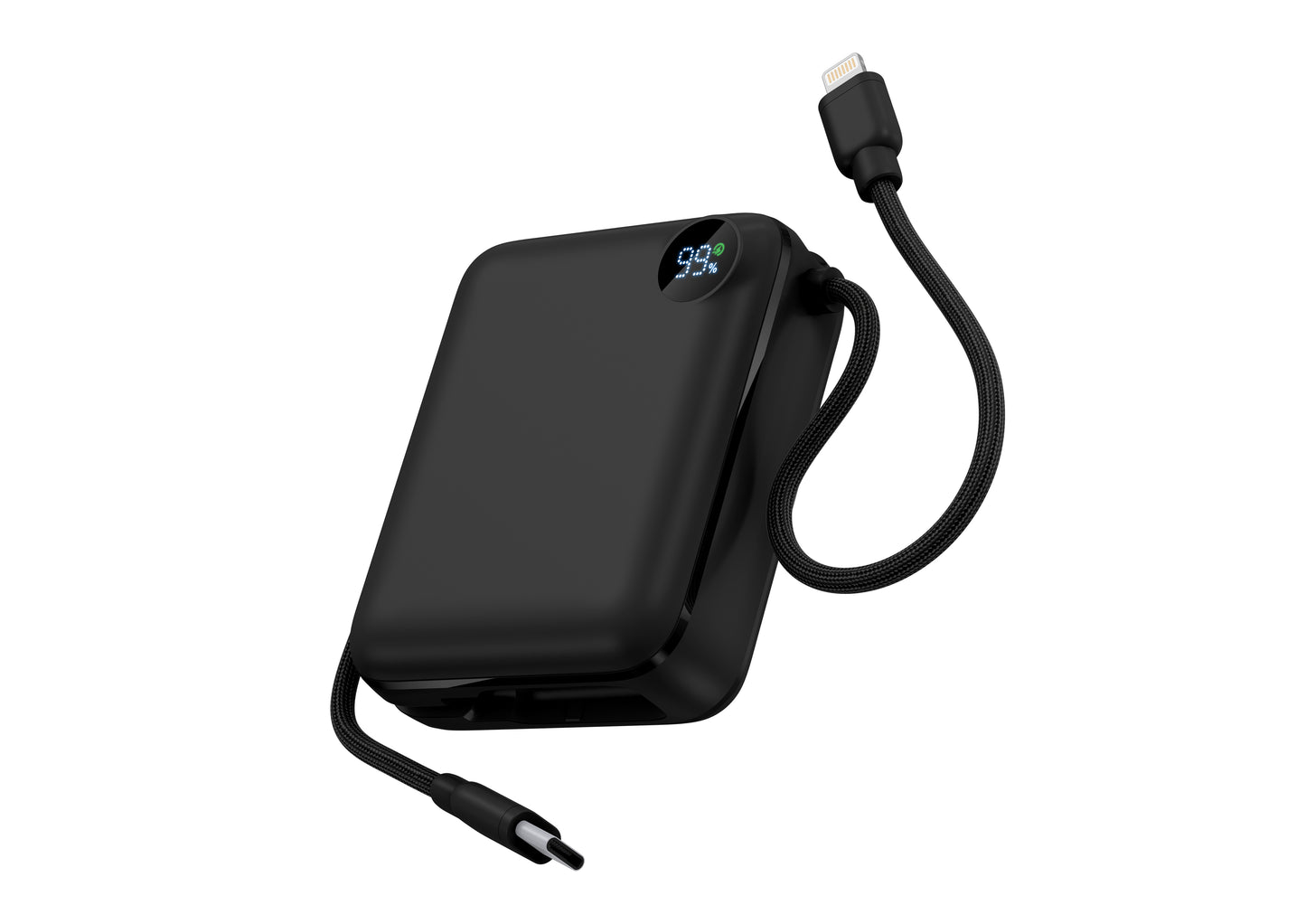10000mAh built-in dual cables fast charging power bank
