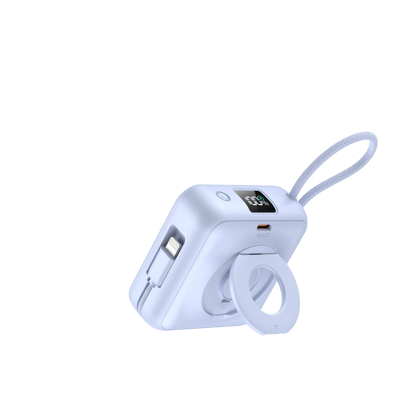 Built-in Type-C and Lightning Cable 10000mAh power bank
