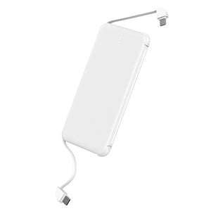 Portable Charger Power Bank 5000mAh Built-in Cables with LED Display