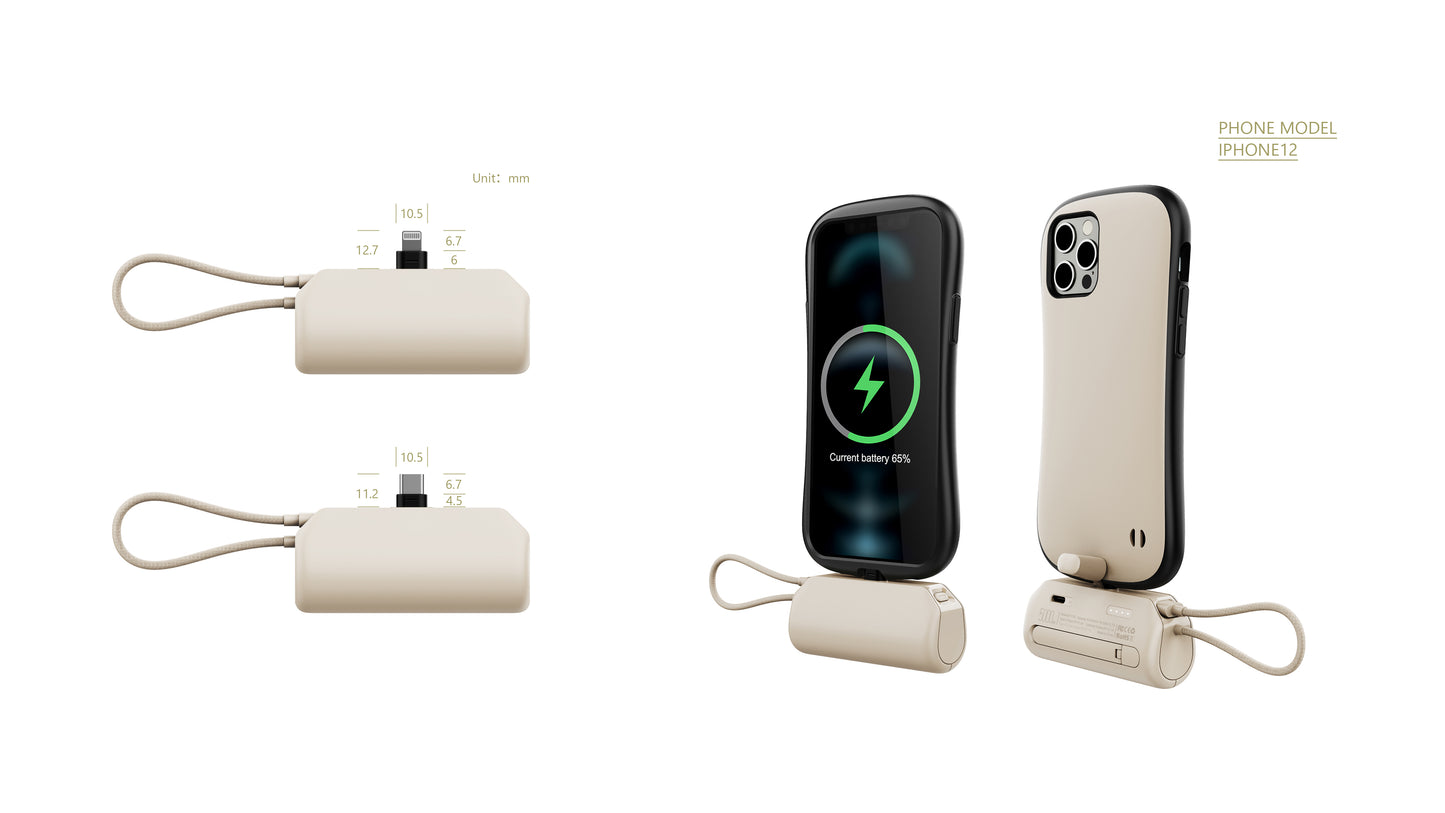 PD3.0 Fast Charging 5000mAh Mini Ultra Compact Portable Phone Charger Battery Pack with Type-c Plug