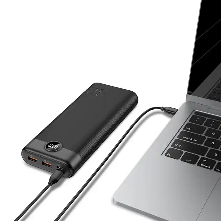 30000mah power bank fast charger Powerbank Dual USB Port And Type C Input Output Charging Powerbank