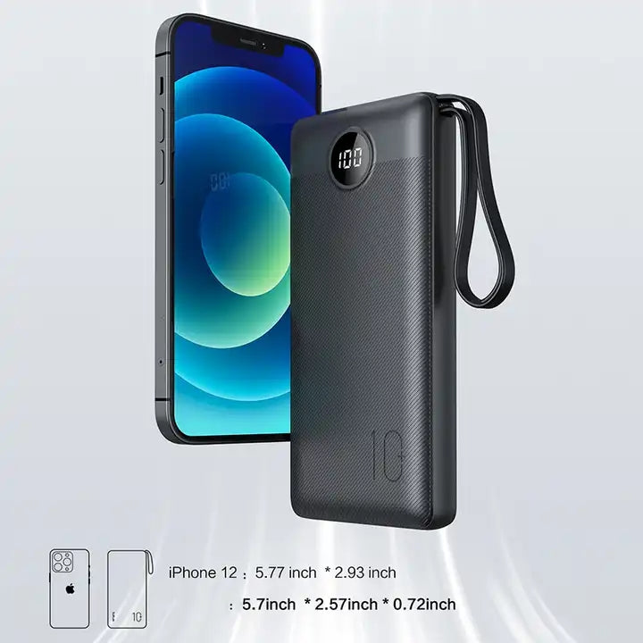 New Digital Display Power Banks 10000mAh Mobile Charger Power Bank