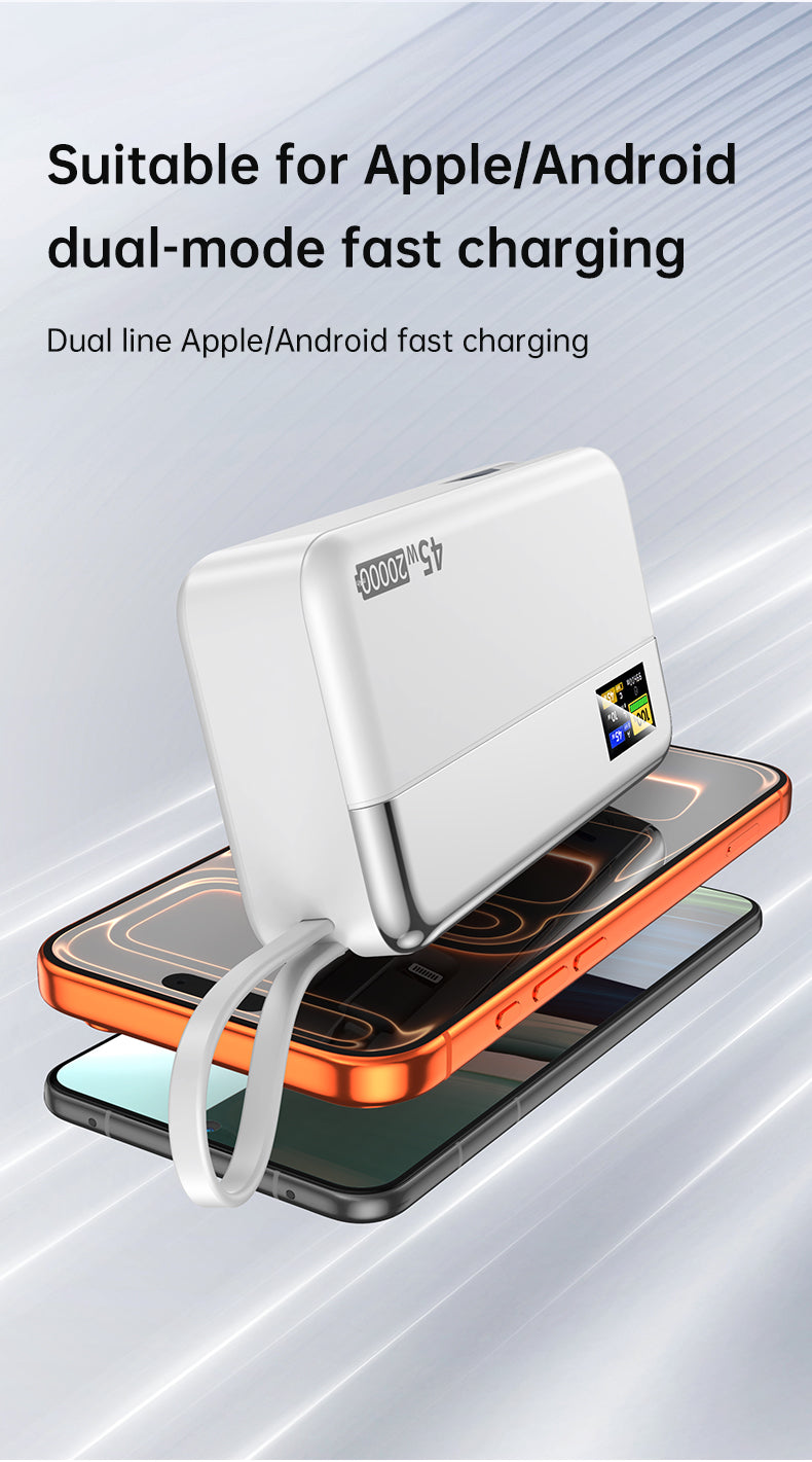 Built-in Retractable cables 20000mAh Powerbank