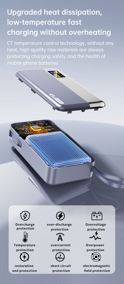 Built-in Retractable cables 20000mAh Powerbank