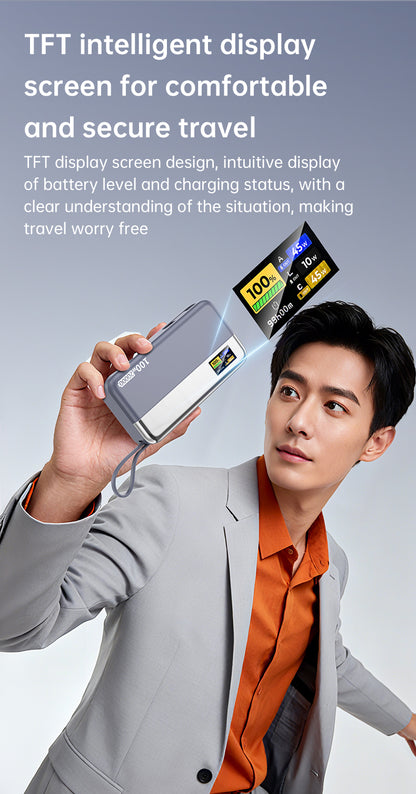 Built-in Retractable cables 20000mAh Powerbank