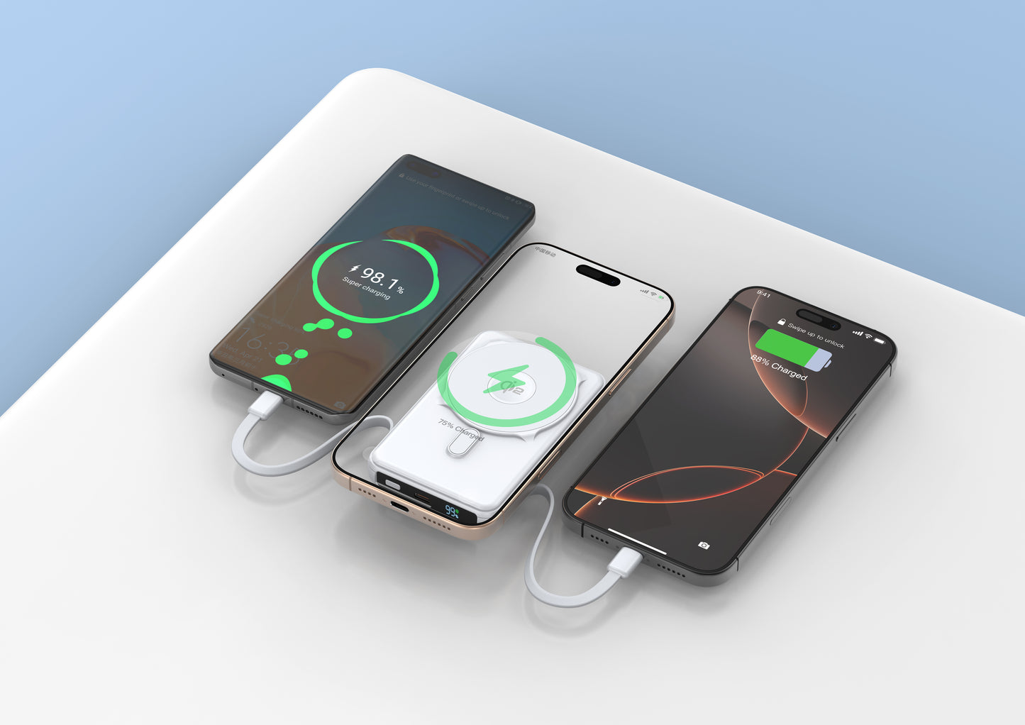 Magnetic Qi2 Wireless Charging Power Bank