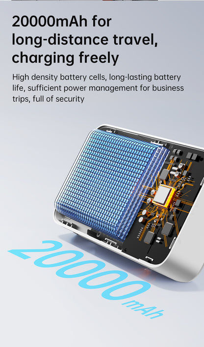 Built-in Retractable cables 20000mAh Powerbank