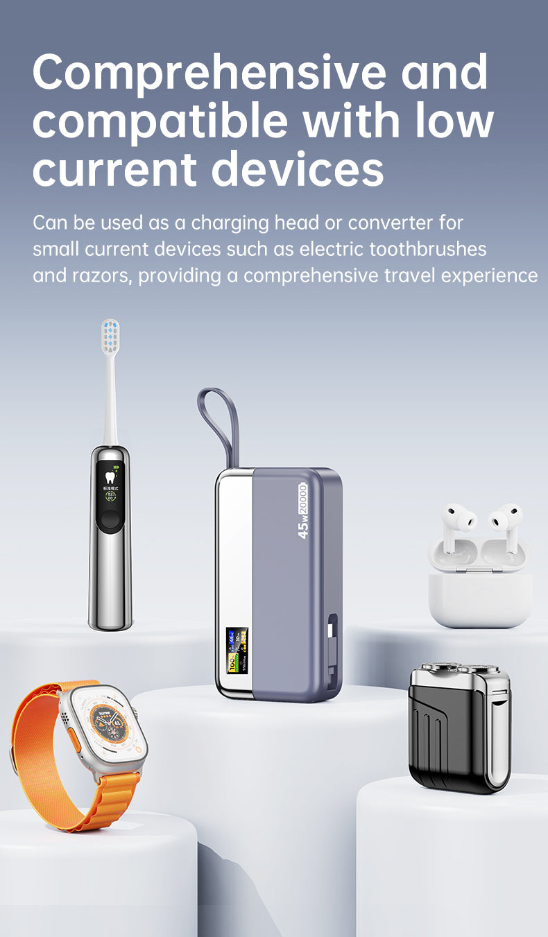 Built-in Retractable cables 20000mAh Powerbank