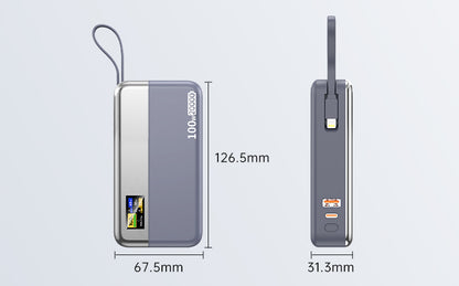 Built-in Retractable cables 20000mAh Powerbank