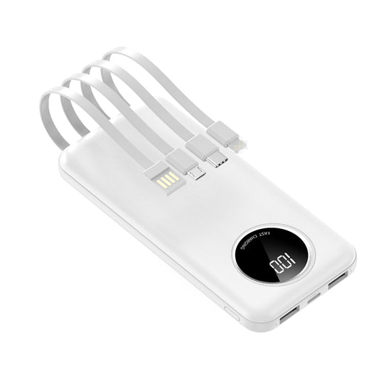 Hot Sale Built In Cable Portable Charger Fast Charging 10000Mah Power Bank