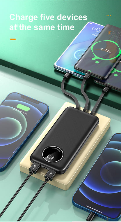 Hot Sale Built In Cable Portable Charger Fast Charging 10000Mah Power Bank