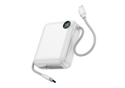 10000mAh built-in dual cables fast charging power bank