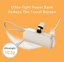 Load image into Gallery viewer, MINI power bank with type-c plug built-in type-c cable 5000mAh