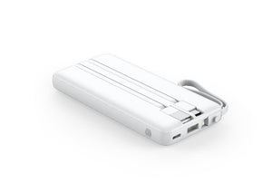 Quick Charging PD 3.0 Built-in Lightning&Type-c&USB Cables 22.5Watts Power Bank 10000mAh Power Supply