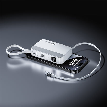 10000Mah Retractable Cable fast charging power bank