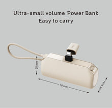 Load image into Gallery viewer, MINI power bank with type-c plug built-in type-c cable 5000mAh