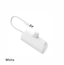 Load image into Gallery viewer, MINI power bank with type-c plug built-in type-c cable 5000mAh