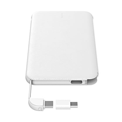 Portable Charger 20watts  Power Bank 5000mAh Built-in Cables with LED Display