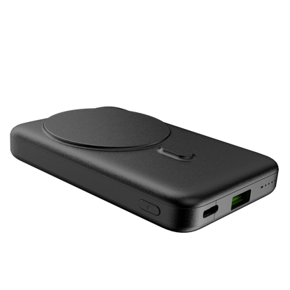 10000mAh magsafe power bank PD3.0 unique leather magnetic phone stand