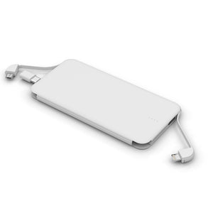 Power bank 5000mah with dual cables type-c adaptor power bank 5000mah