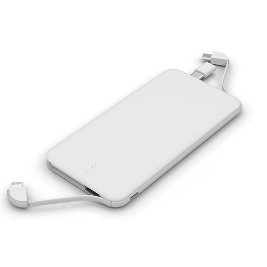 Power bank 5000mah with dual cables type-c adaptor power bank 5000mah