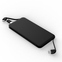 Load image into Gallery viewer, Power bank 5000mah with dual cables type-c adaptor power bank 5000mah