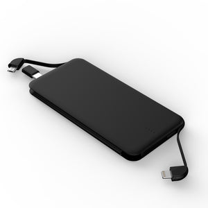 Power bank 5000mah with dual cables type-c adaptor power bank 5000mah